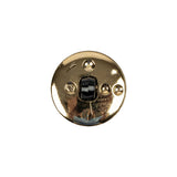 Black/Gold Rhinestone Button - 28L/18mm
