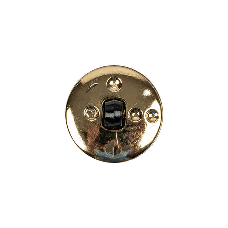 Black/Gold Rhinestone Button - 28L/18mm