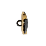 Black/Gold Rhinestone Button - 36L/23mm