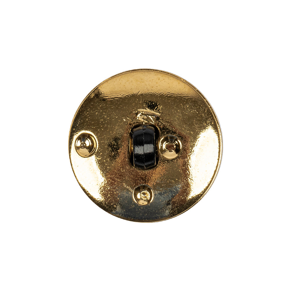 Black/Gold Rhinestone Button - 36L/23mm