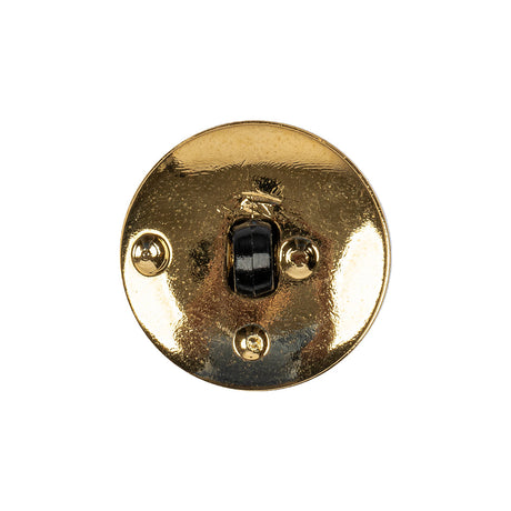 Black/Gold Rhinestone Button - 36L/23mm
