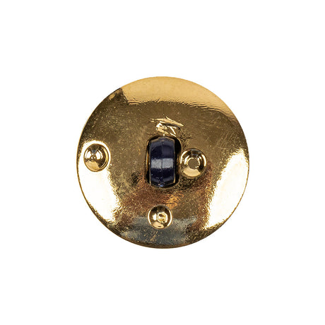 Navy/Gold Rhinestone Button - 36L/23mm