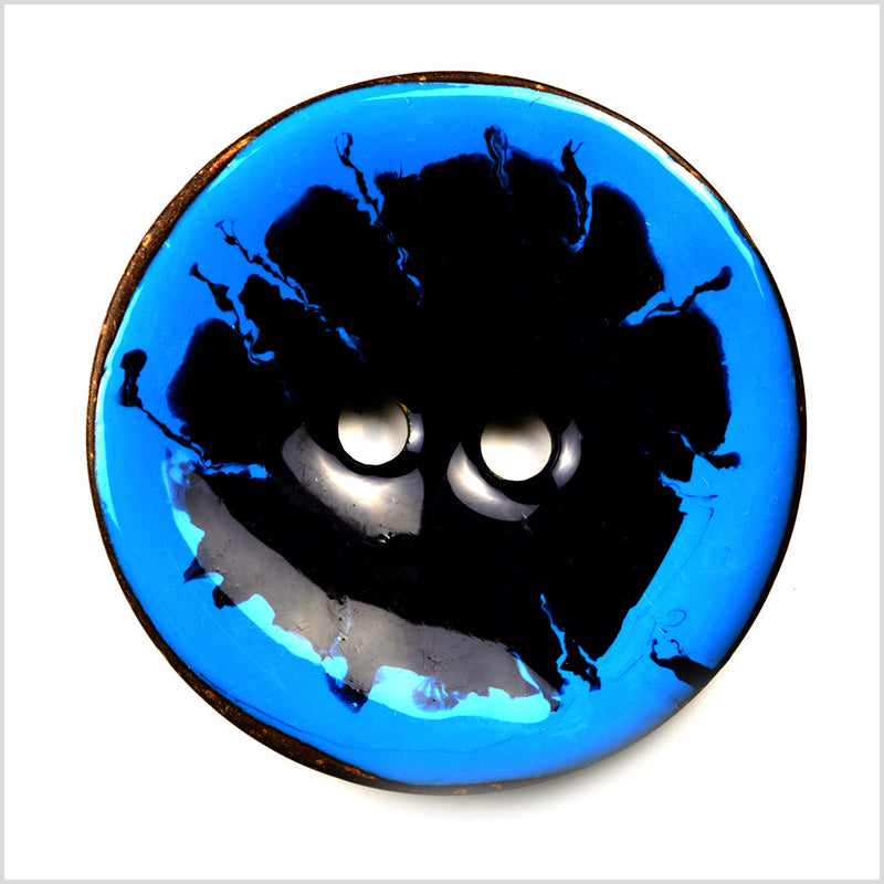 Blue 2-Hole Coconut Button - 80L/50.8mm