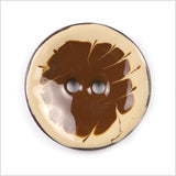 Brown 2-Hole Coconut Button - 80L/50.8mm