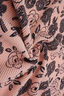 Tela plisada con estampado floral geométrico 100% poliéster Bodre Interlock, 58/59" de ancho, tejido ligero