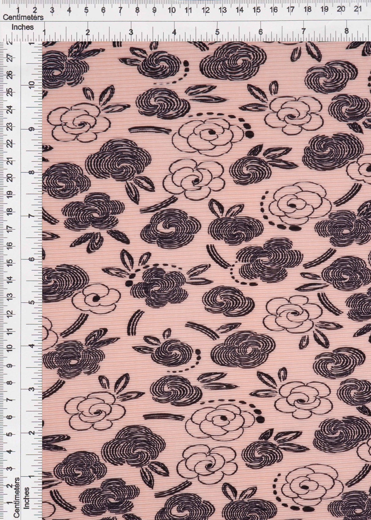 Pleated Geo Floral Interlock Knit