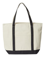 XL Zippered Cotton Canvas Resort Tote