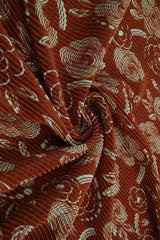 Pleated Geo Floral Interlock Knit