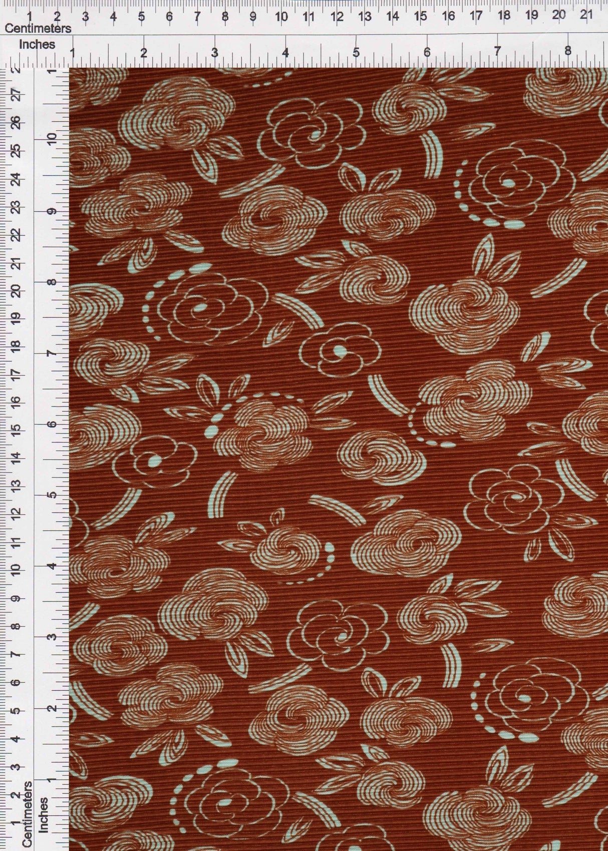 Pleated Geo Floral Interlock Knit