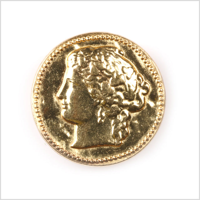 Gold Coin Metal Shank Back Button - 36L/23mm