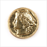 Gold Coin Metal Shank Back Button - 44L/28mm