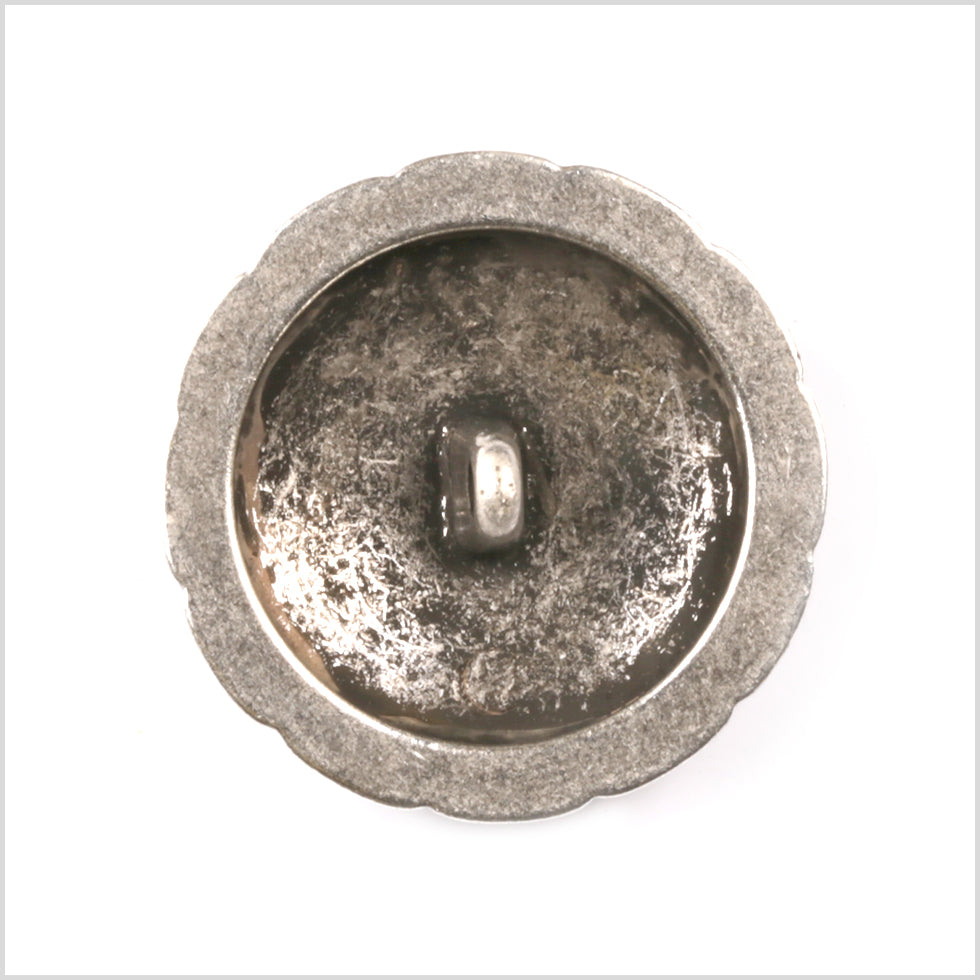 Navy and Silver Metal Blazer Crest Button - 24L/15mm