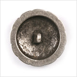 Silver Metal Coat Crest Button - 44L/28mm