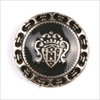 Silver Metal Coat Crest Button - 44L/28mm