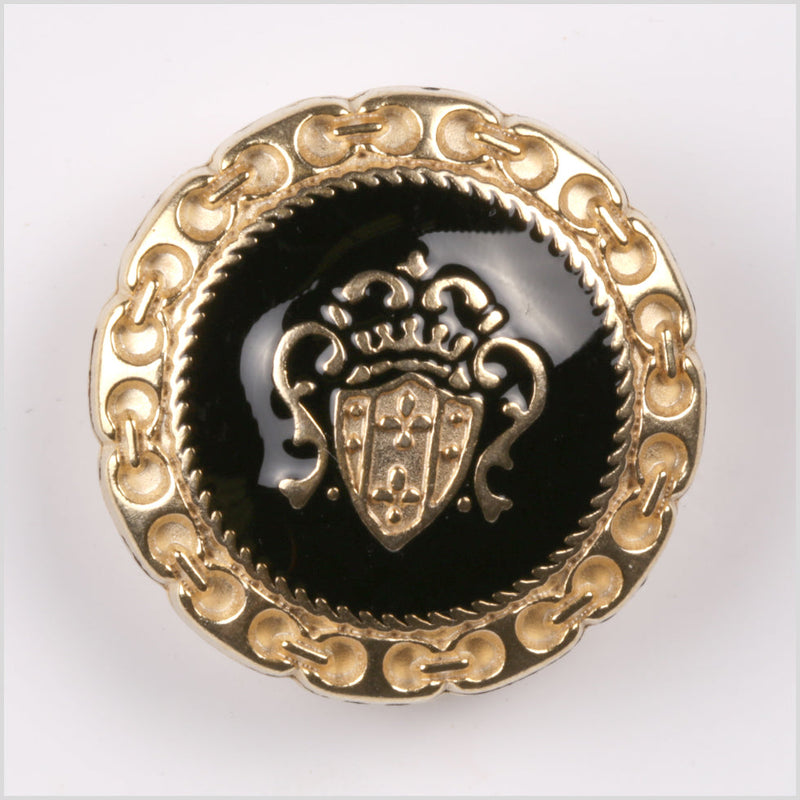 Gold Metal Coat Crest Button - 44L/28mm