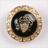 Gold Metal Coat Crest Button - 44L/28mm