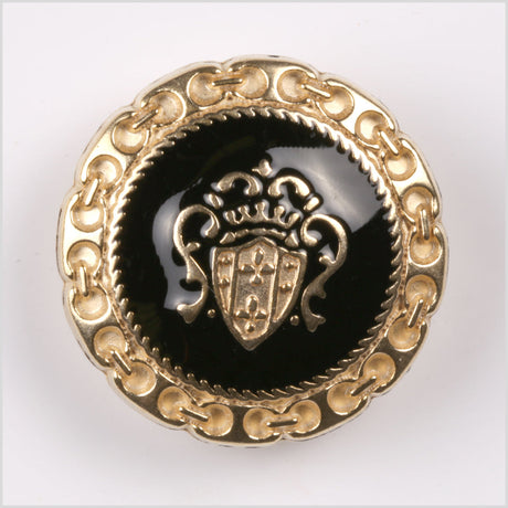 Gold Metal Coat Crest Button - 44L/28mm
