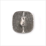 Black and Silver Metal Square Shank Back Button - 18L/11.5mm