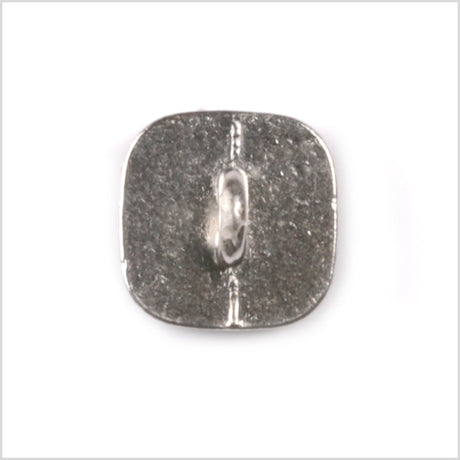 Black and Silver Metal Square Shank Back Button - 18L/11.5mm