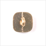 Italian White and Gold Metal Square Shank Back Button - 14L/9mm