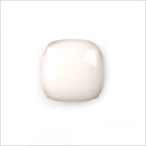 Italian White and Gold Metal Square Shank Back Button - 14L/9mm