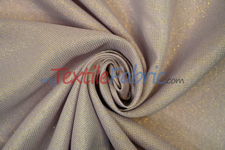 Metallic Vintage Linen Polyester Fabric - Imitation Burlap, Metallic Foil Vein, 58/60" Width (1 Yard)