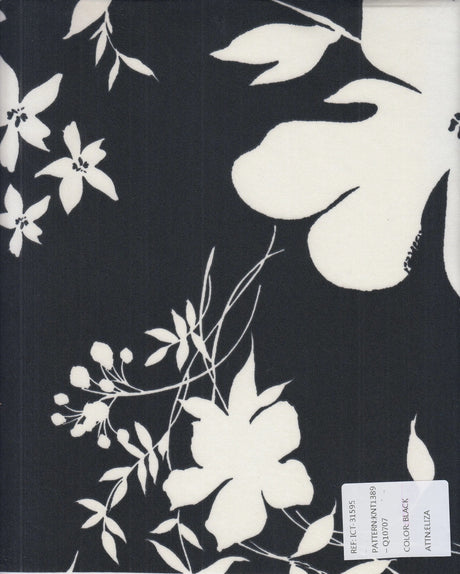1 Yard DTY Floral Print Stretch Knit Fabric 58 Inch Wide