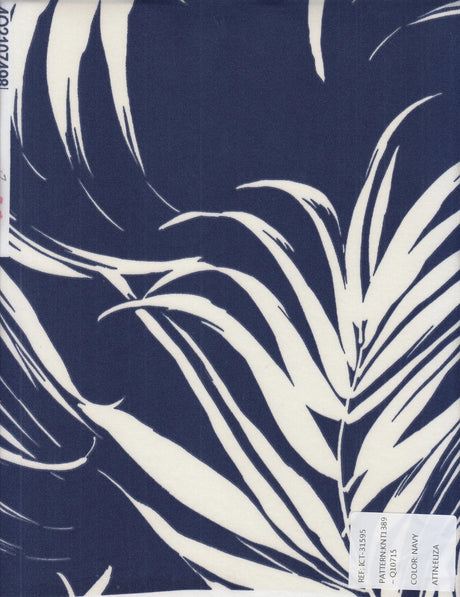 1 Yard Polyester Spandex DTY Brushed Knit Fabric Tropical Print Soft Stretch 58/60" Width