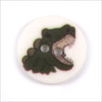 White Kids Roaring T-Rex Button - 24L/15mm