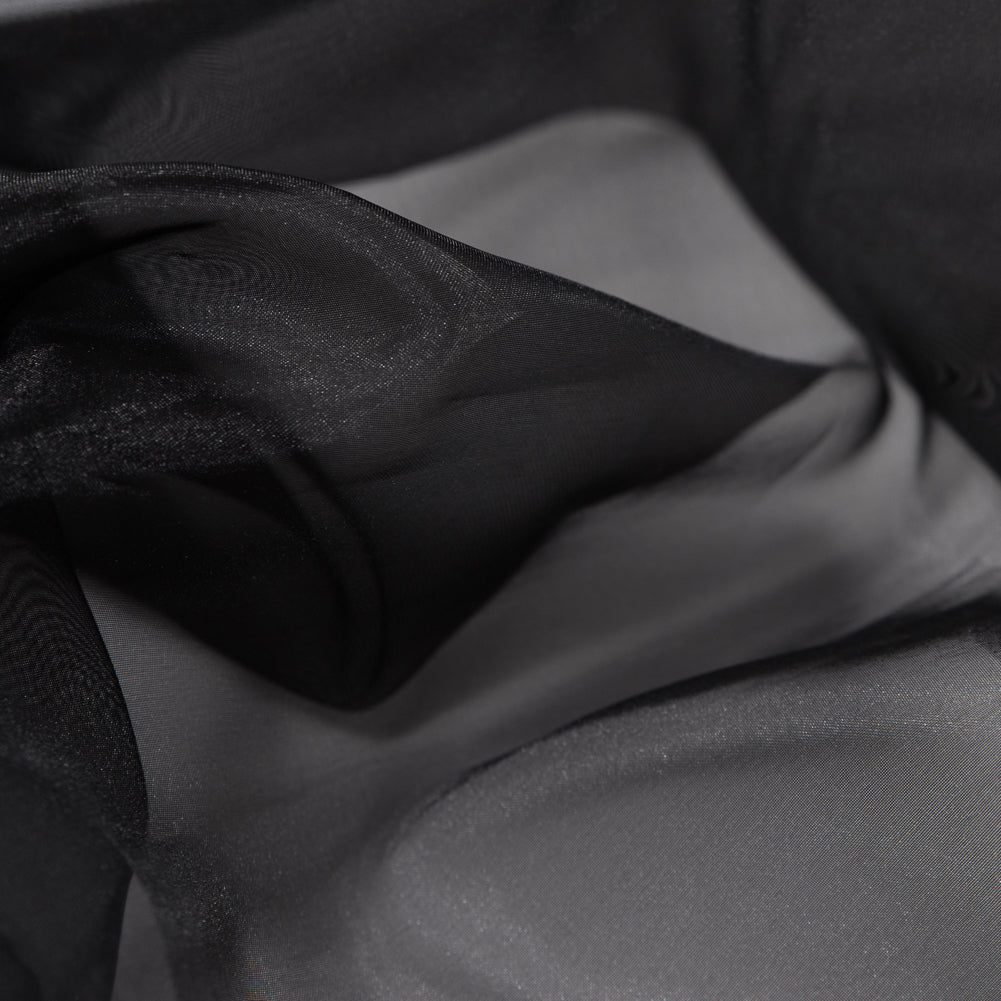 2-Ply Polyester Organza - Black - Zelda Collection