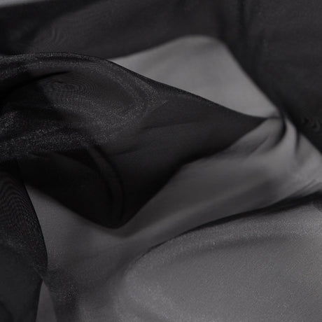2-Ply Polyester Organza - Black - Zelda Collection