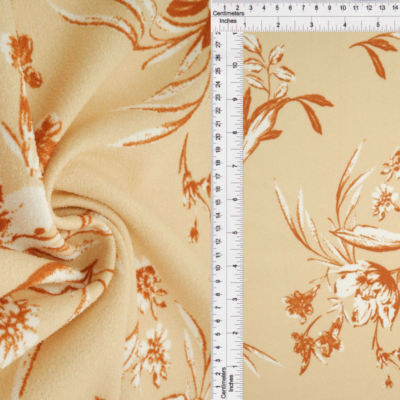 Floral Techno Crepe Stretch Knit Fabric