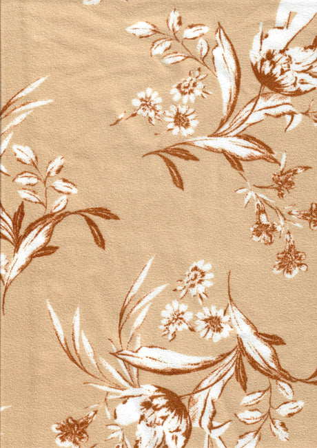 Floral Techno Crepe Stretch Knit Fabric