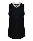 Jersey sin mangas con cuello en V para mujer de fastpitch con apertura lateral