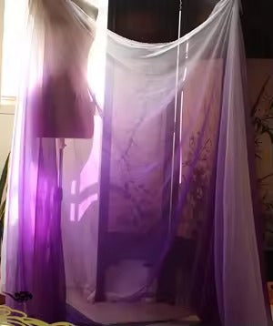Gradient imitated silk mateiral 30d chiffon fabric for dress 2 tone fabric for dancing clothing wedding fabric meter
