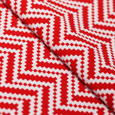 Zig Zag Racer Polyester Spandex Fabric - Multiple Colors, Chevron Zig Zag, 58/60" Width (1 Yard)