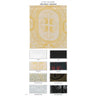 Ecclesiastical Brocade 100 Percent Polyester Fabric - Black/Gold/Metallic, White/Silver/Metallic, Religious Pattern, 58/60" Width (1 Yard)