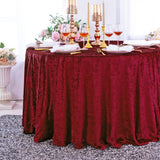 Round Ice Crushed Velvet Tablecloth