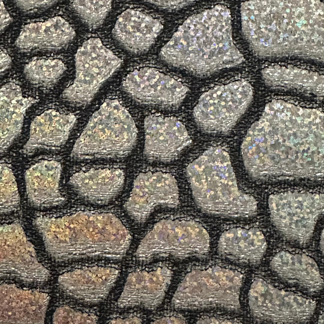 Velvet Hologram Embossed Giraffe Print Fabric