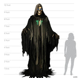 10 Ft. Animated Towering Skeleton Reaper Halloween Decoration