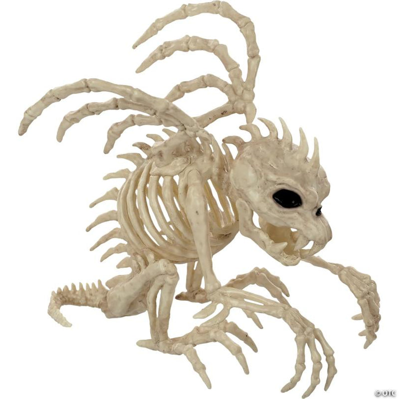 Skeleton Gargoyle Halloween Prop Decoration for Yard Display, showing a detailed skeletal bone design