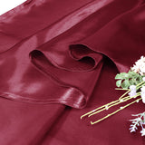 Round Satin Tablecloth 132 Burgundy