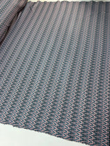 Polyester Elastane Knit Geometric Blue-Pink