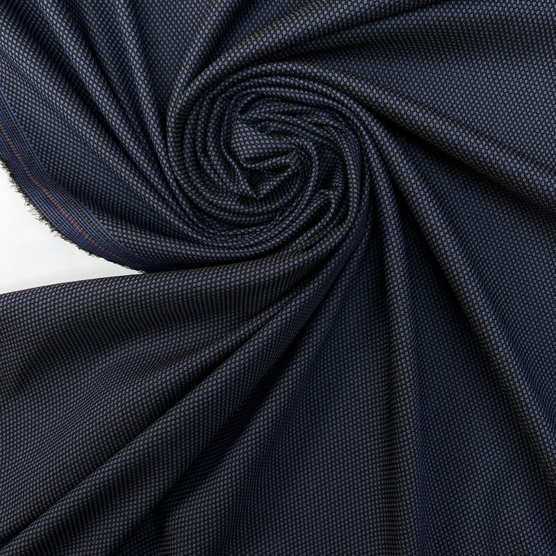 Viscose Polyamide Jacquard Fabric Blue Black Changeant