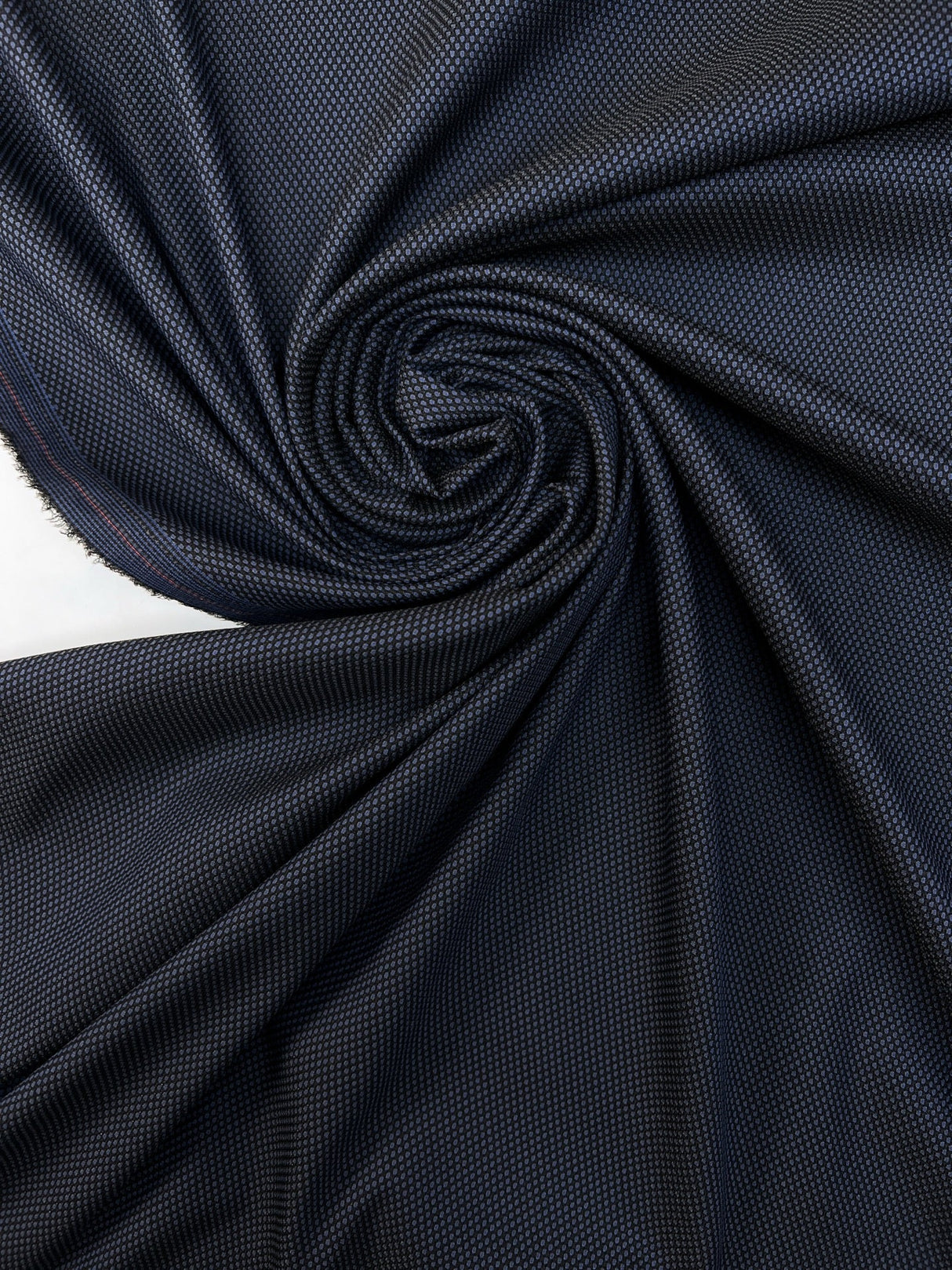Viscose Polyamide Jacquard Fabric Blue Black Changeant