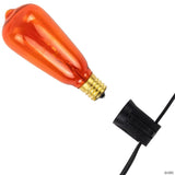 10ct Orange Edison E17 Halloween Light Set - 9ft Black Wire
