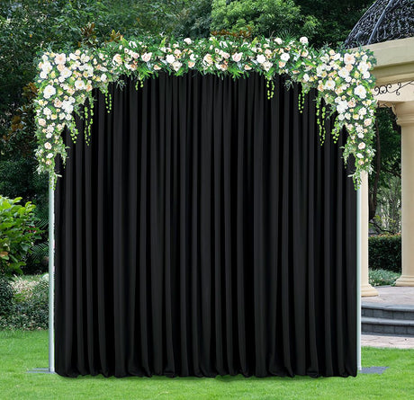 Scuba Backdrop Curtain Drape Panel 10ft x 10ft Black