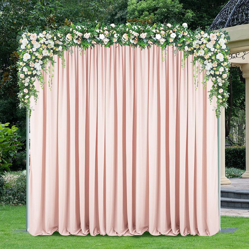 Scuba Backdrop Drape Panel 10ft x 10ft Blush Pink/Rose Gold