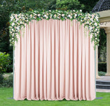 Scuba Backdrop Curtain Drape Panel 12 ft x 10 ft Blush Pink/Rose Gold