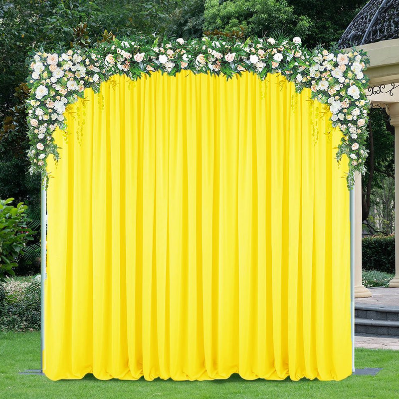 Scuba Backdrop Curtain Drape Panel 12ft x 10ft Canary Yellow